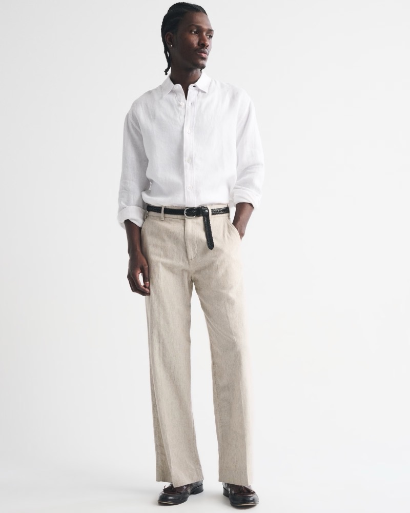 Abercrombie & Fitch Linen Pants Shirt Outfit