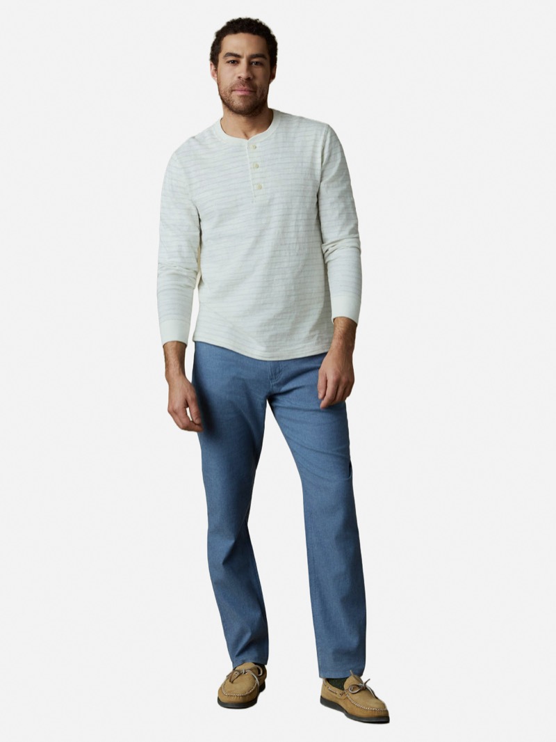 Faherty Linen Pants Henley Outfit