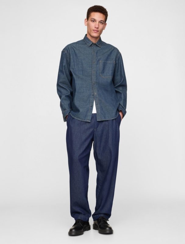 Gap Denim Shirt Trousers Outfit