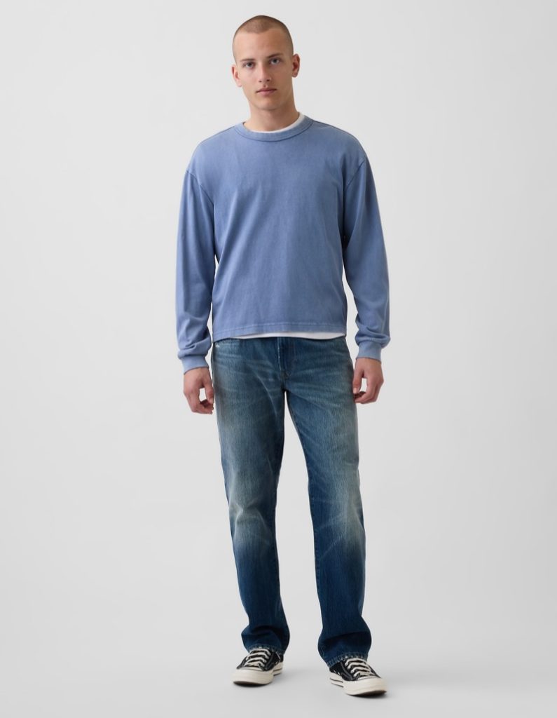 Gap Relaxed Straight Jeans Sweatshirt Outfit