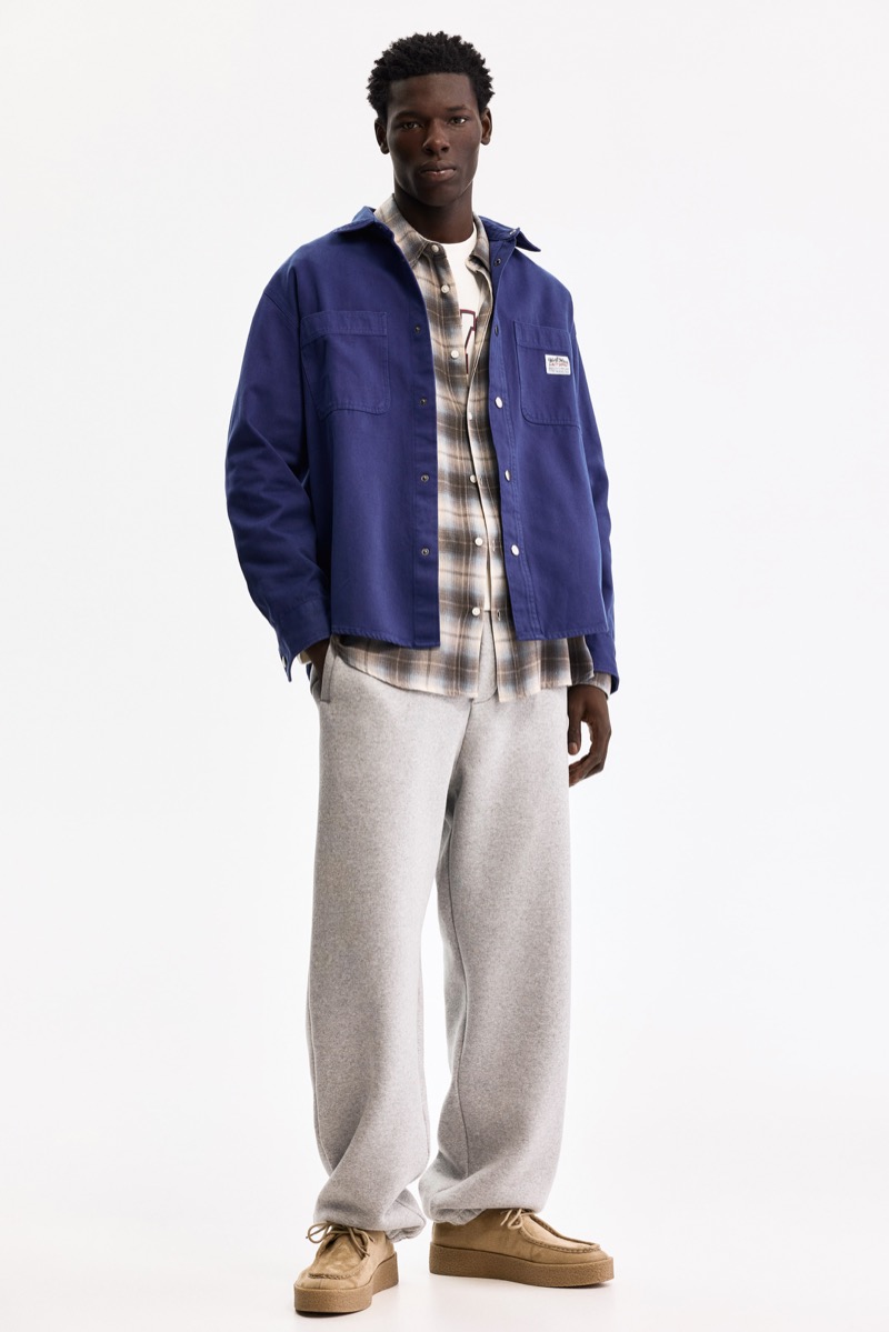 H&M Joggers Chore Coat Outfit