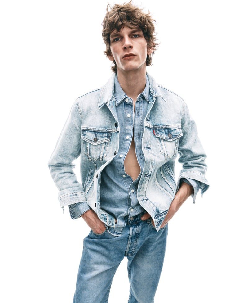 H&M Levi's Denim Shirt Jacket Jeans Outfit