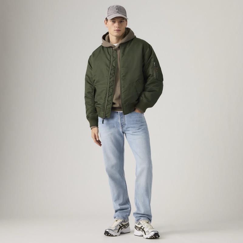 Jeans Types of Pants Levis 501 Relaxed Mens Jeans Light Wash