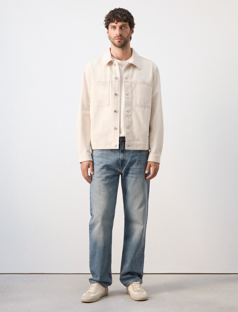 Mango Ecru Denim Jacket Jeans Outfit