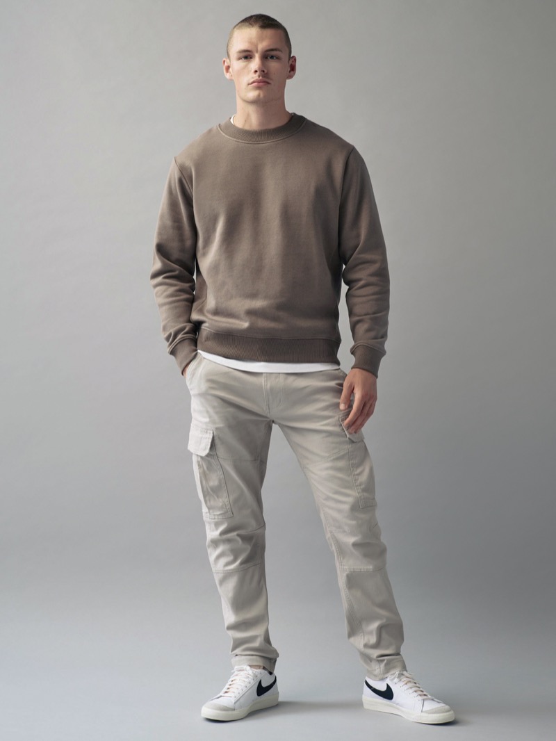 Next Cargo Pants Sweatshirt Outfit