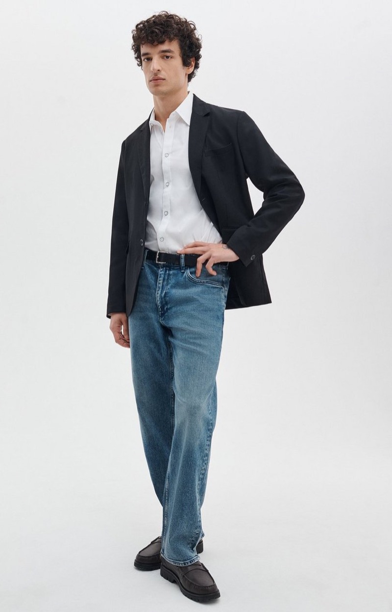 Rag & Bone Fit 4 Straight Jeans Blazer Outfit