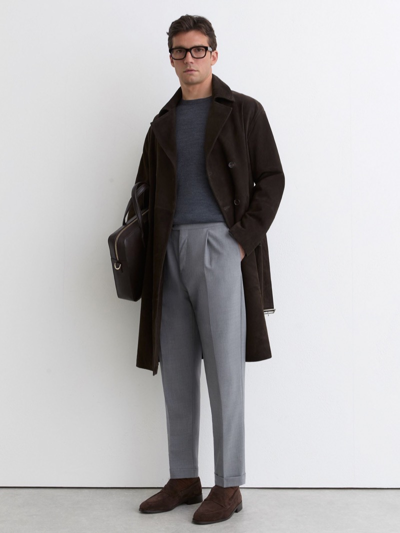 Reiss Suit Trousers with Half Break