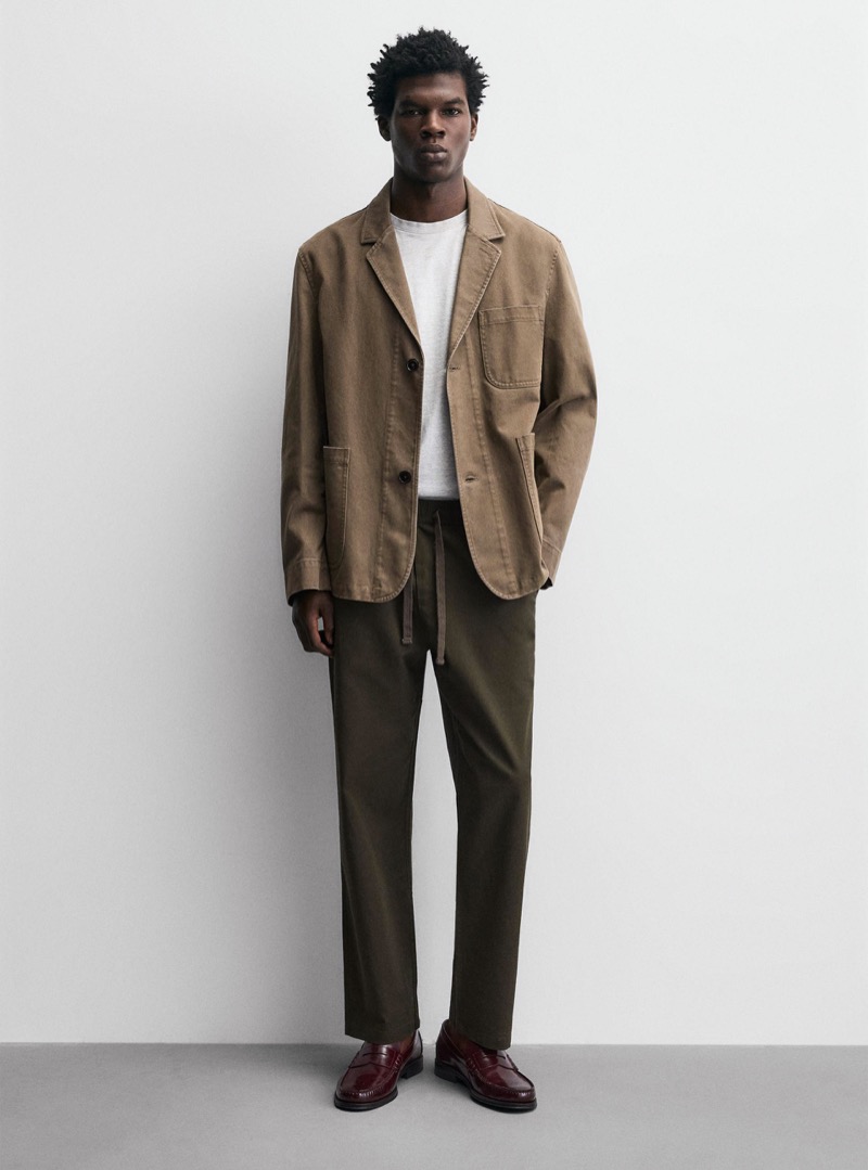 Zara Linen Pants Unstructured Blazer Outfit