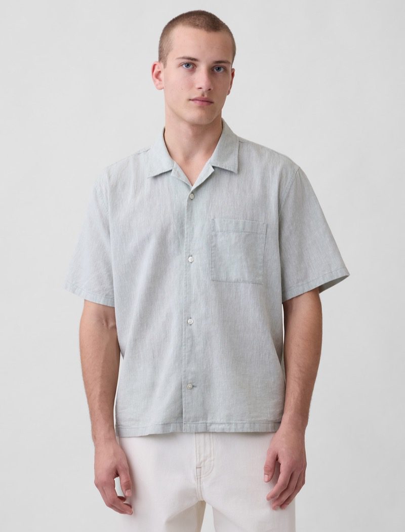Camp collar shirt Gap iceberg green