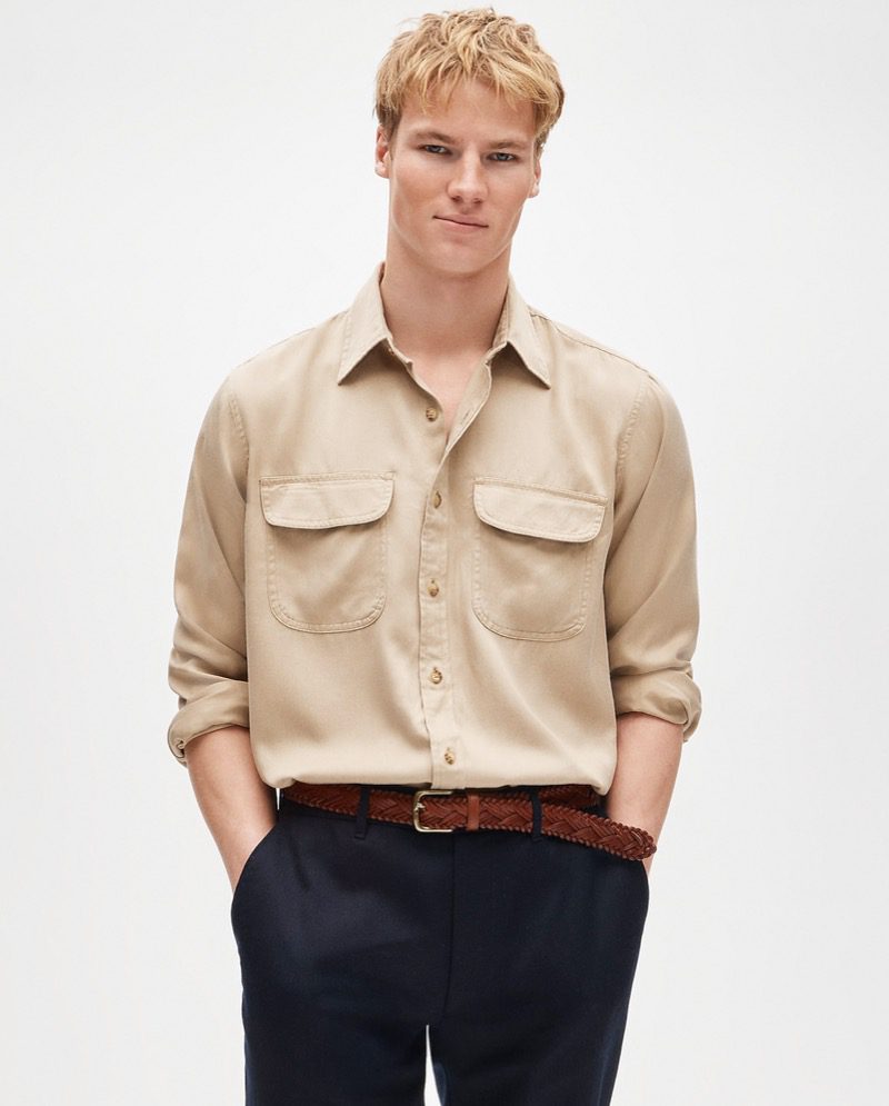 Flap pocket shirt J.Crew tan