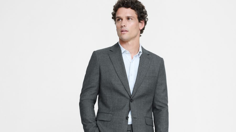 Gray suit banana republic