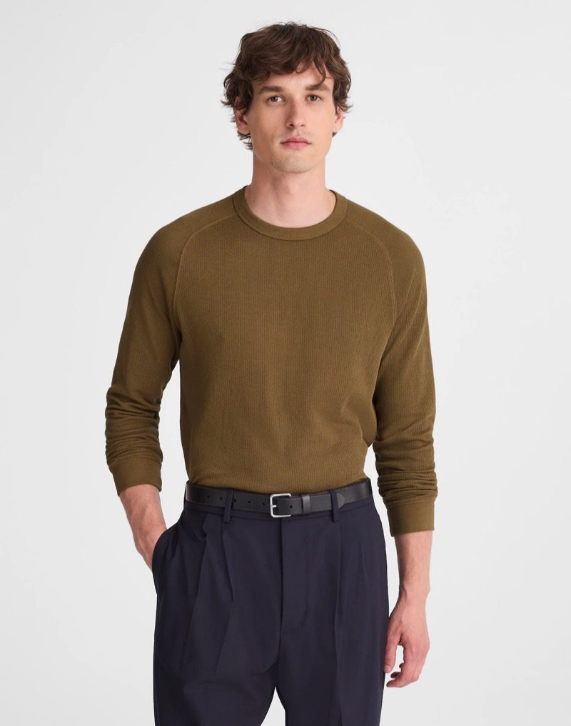 Khaki thermal shirt from Madewell