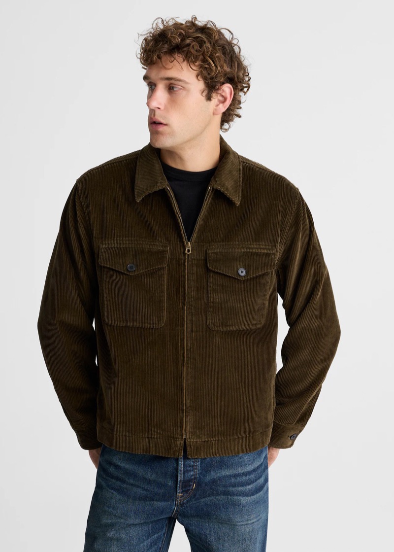 brown full-zip corduroy jacket from Madewell