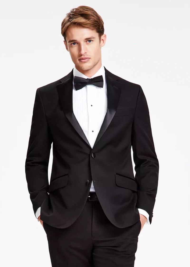 black tuxedo jacket from Kenneth Cole Reaction at Macy's